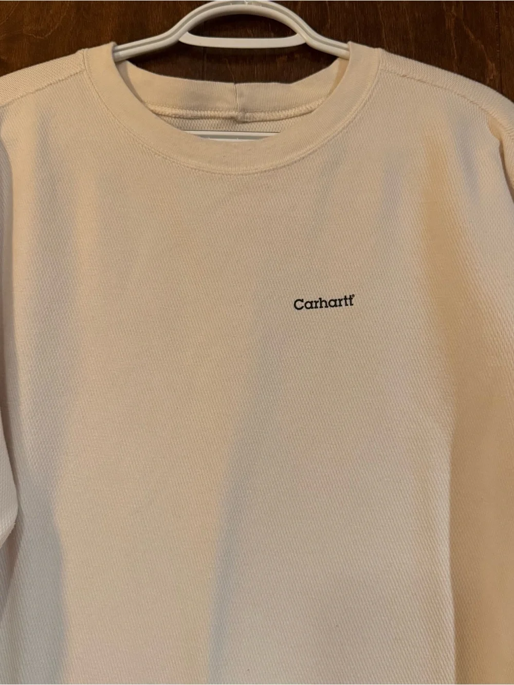 Carhartt Mens XL Natural Waffle Knit Thermal Long Sleeve Shirt Cotton Casual